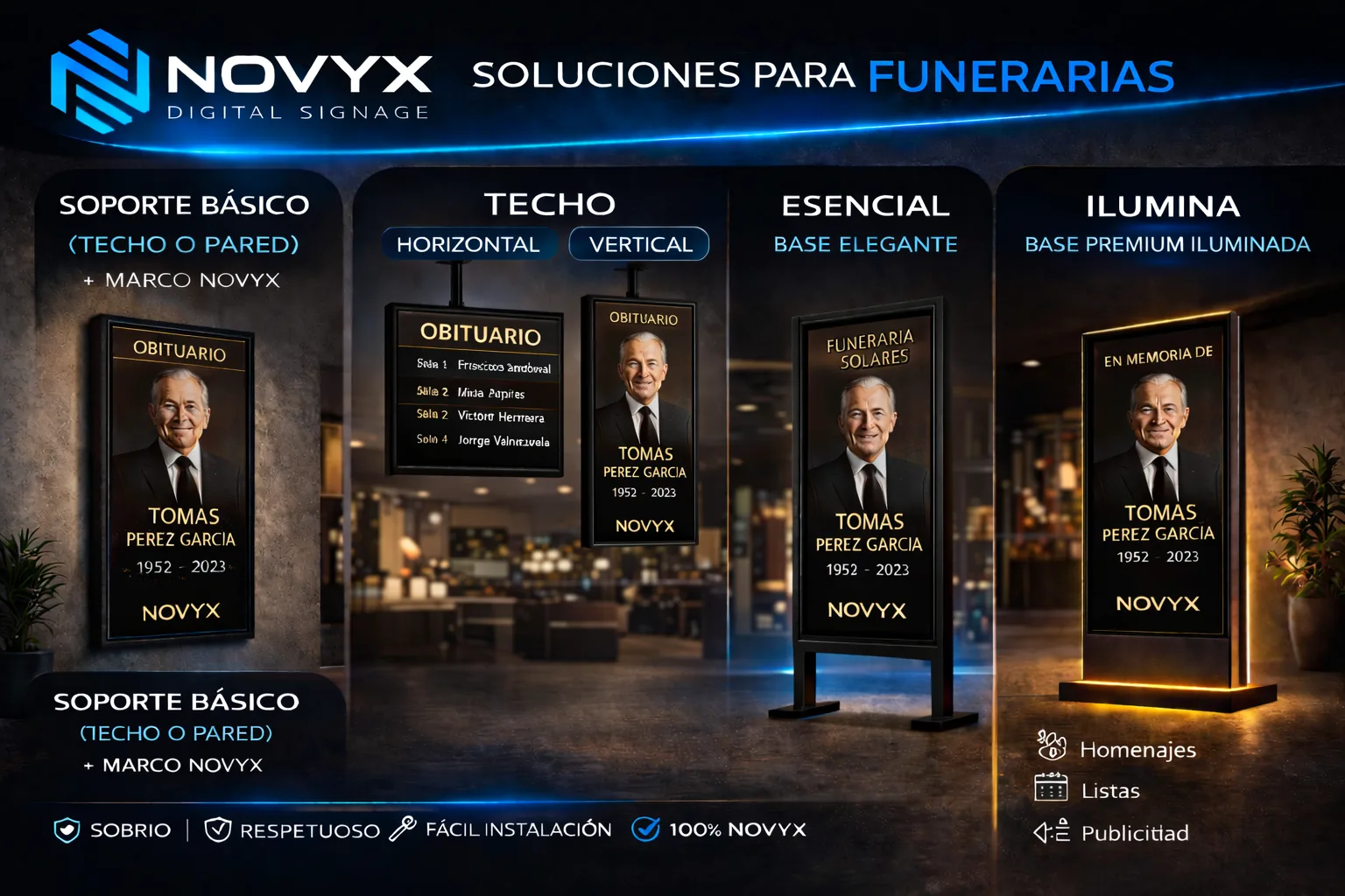 Soluciones DINOVYX para funerarias